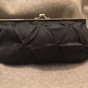 Elegant Black Fabric Purse